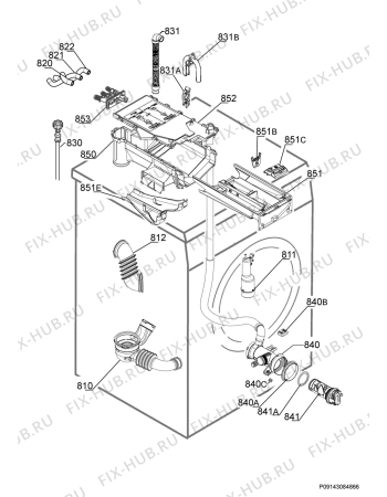 Взрыв-схема стиральной машины Aeg L77497FL - Схема узла Hydraulic System 272